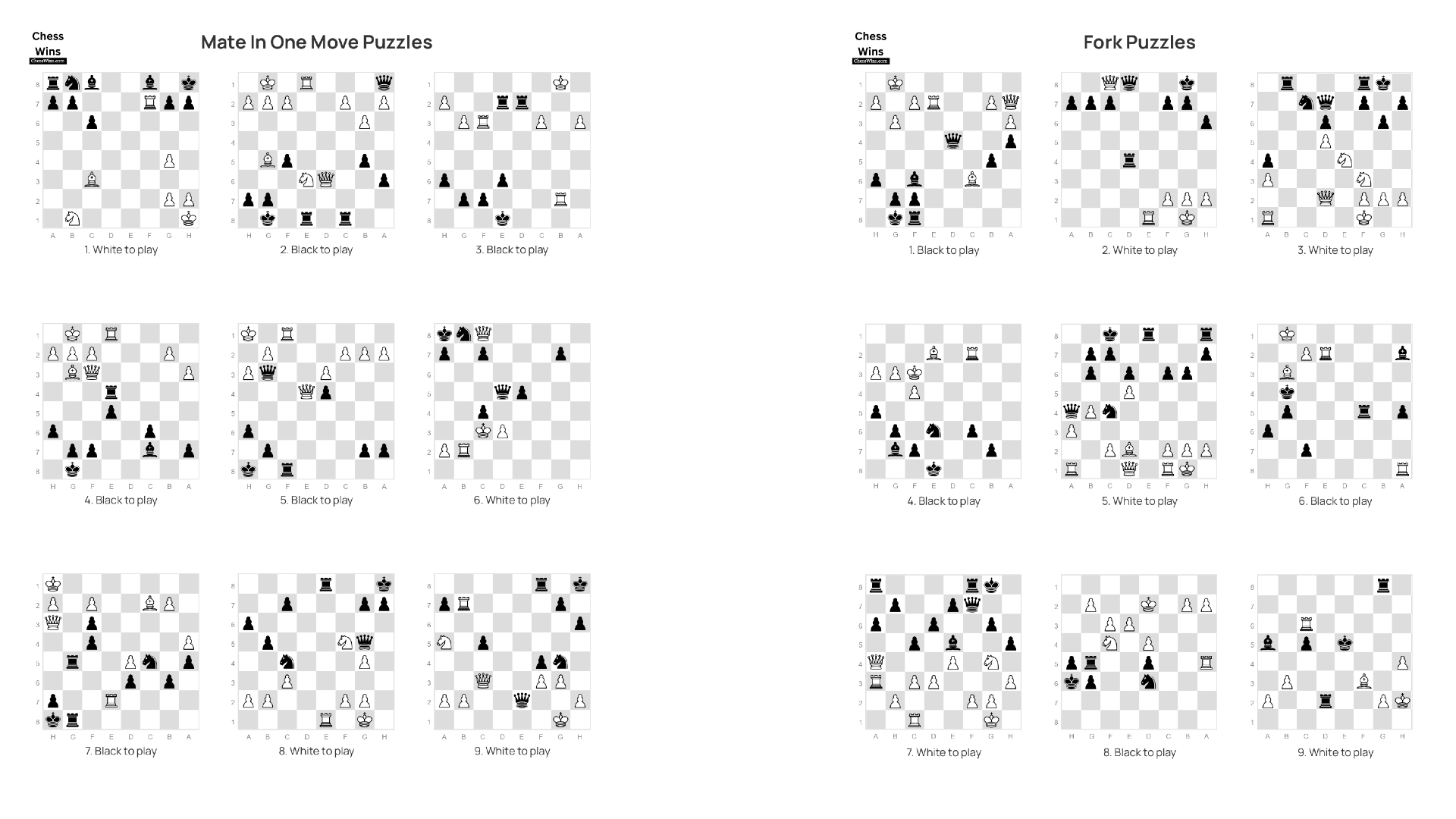 K 12 Chess Worksheet